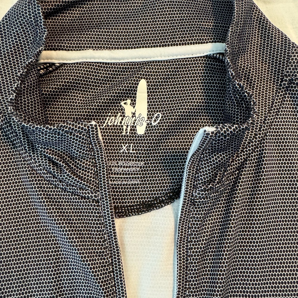 Johnnie-O Black and White Quarter Zip